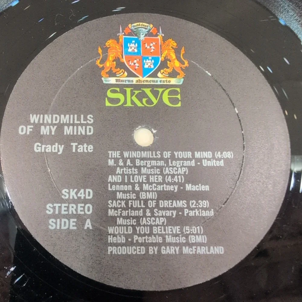 Grady Tate Windmills of My Mind Vinyl LP Skye Records SK-4D Stereo 1968 Jazz - Picture 6 of 6